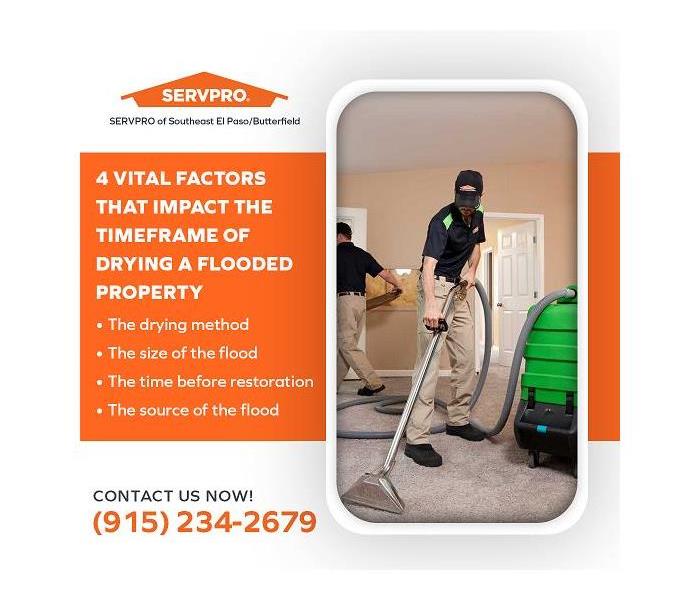 SERVPRO technicians drying out a flood damaged home